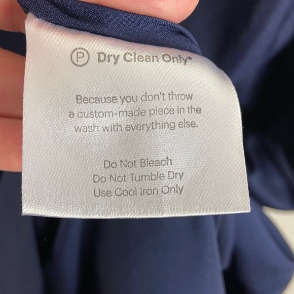 Fame and Partners Blue‎ Satin Gown Bromley Size 10 Bridesmaid Dress Navy Blue - Picture 8 of 12